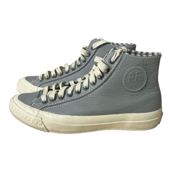 PF Flyers Posture Foundation Hi Top Grey Shoes Rigid Wedge Vulcanized Women 7 - Picture 1 of 11